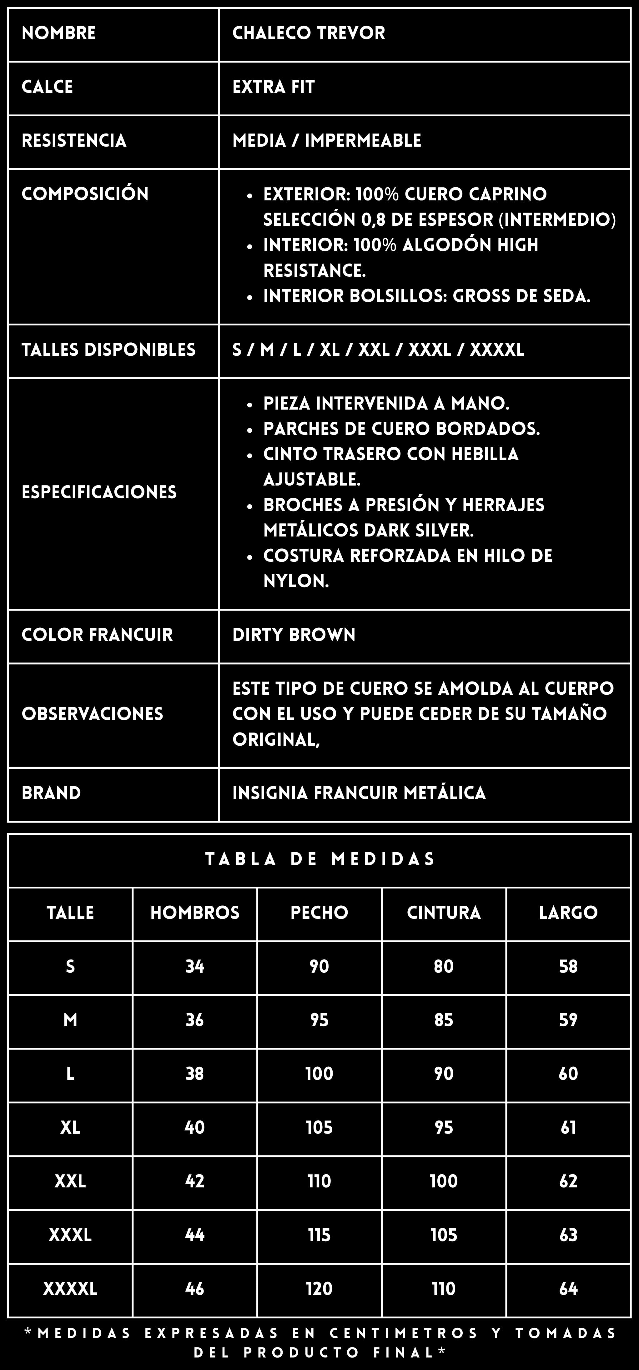 FICHA TÉCNICA_CHALECO DE CUERO_TREVOR DIRTY BROW_FRANCUIR